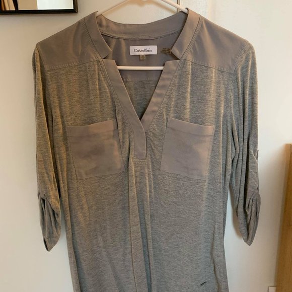 Calvin Klein Women's Grey Shirt (Size XS) - Picture 1 of 5